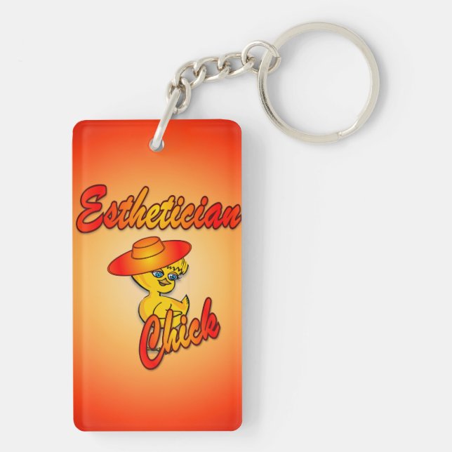 Esthetician Chick #5 Keychain (Back)