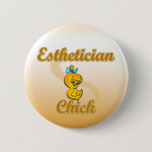 Esthetician Chick  Button