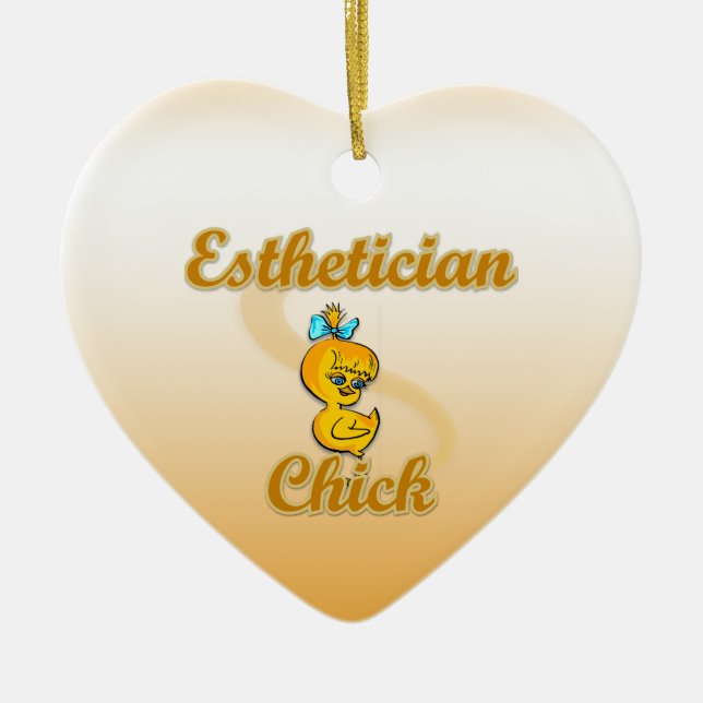 Esthetician Chick  Ceramic Ornament (Front)