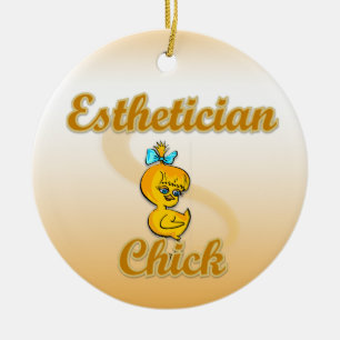 Esthetician Chick Ceramic Ornament