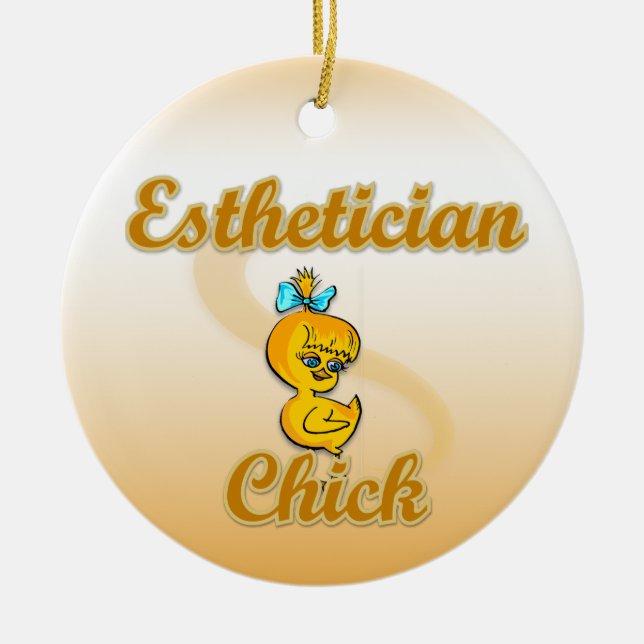Esthetician Chick  Ceramic Ornament (Front)