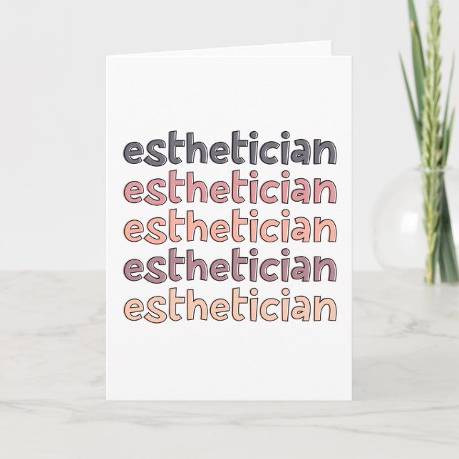 Esthetician Cosmetologist Beautician Cute Card (Front)