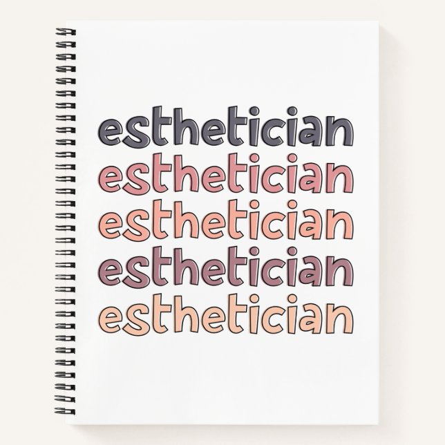 Esthetician Cosmetologist Beautician Cute Notebook (Front)
