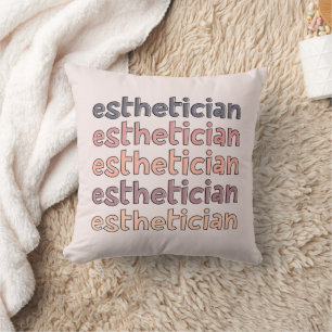 Esthetician Cosmetologist Beautician Cute Throw Pillow