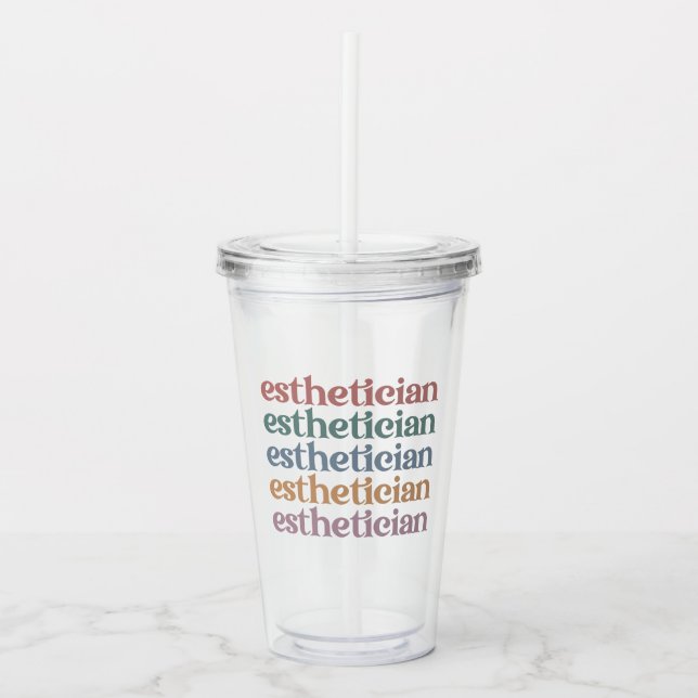 Esthetician Cosmetologist Beautician makeup artist Acrylic Tumbler (Front)