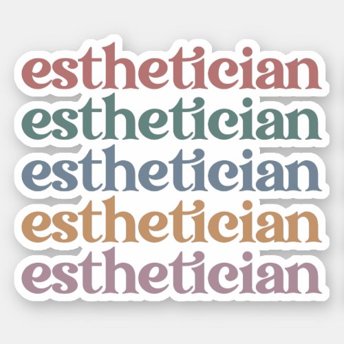 Esthetician Cosmetologist Beautician makeup artist Sticker