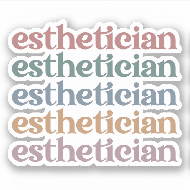Esthetician Cosmetologist Beautician makeup artist Sticker (Front)