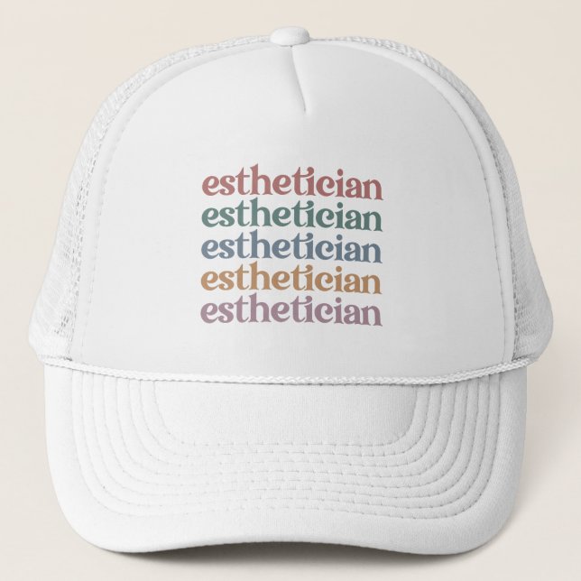 Esthetician Cosmetologist Beautician makeup artist Trucker Hat (Front)