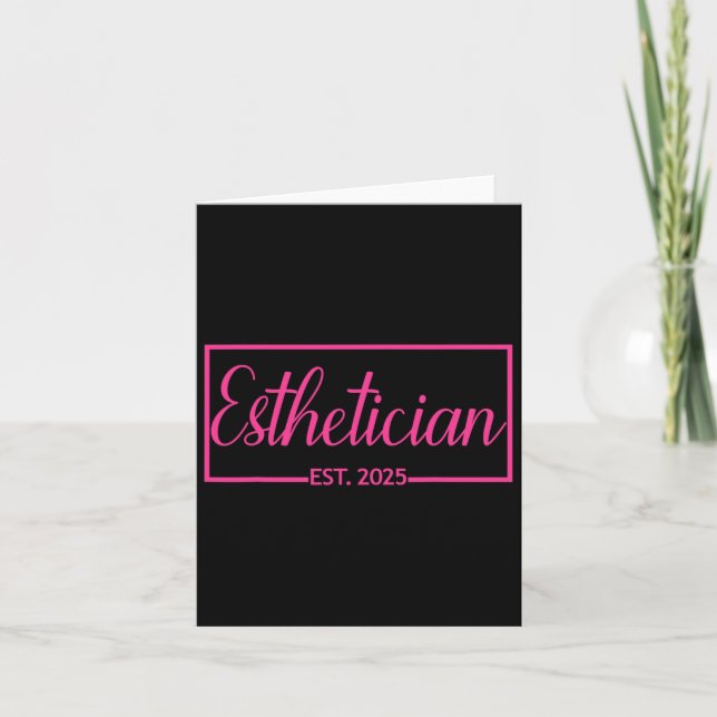 Esthetician Est. 2025 Skin Care Specialist  Card (Front)