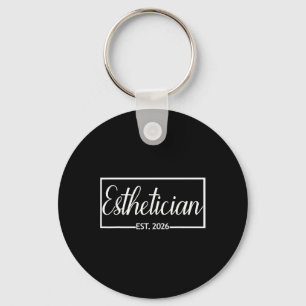 Esthetician Est. 2026, New Skin Care Specialist Gr Keychain