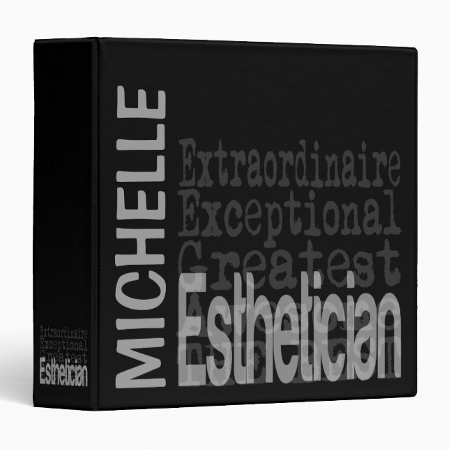 Esthetician Extraordinaire CUSTOM 3 Ring Binder (Front/Spine)
