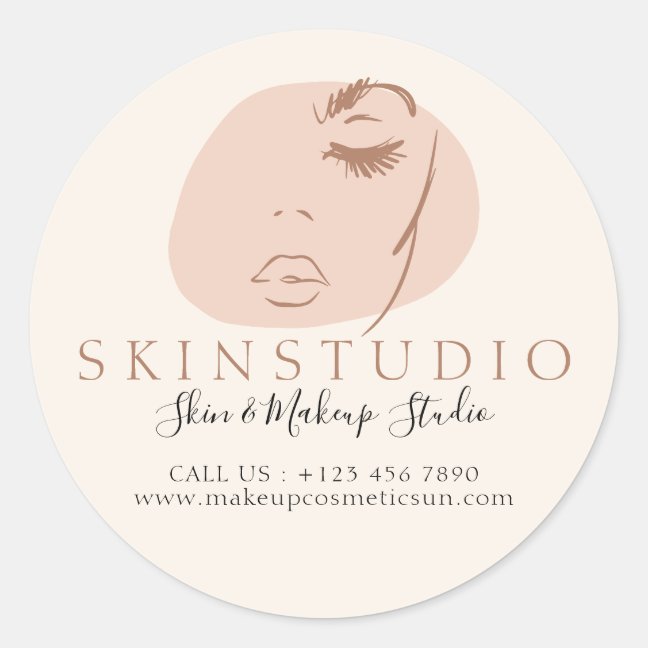 Esthetician Facial Spa Skincare Beauty Salon Classic Round Sticker