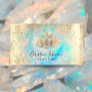 esthetician faux gold foil lotus logo business card