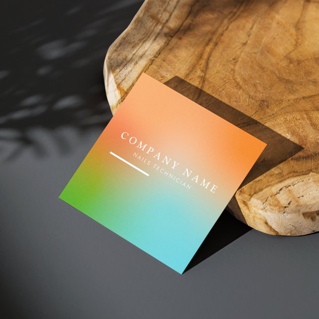 Esthetician Holographic Gradient Social Media Icon Square Business Card (Esthetician Holographic Gradient Social Media Icon Square Business Card)