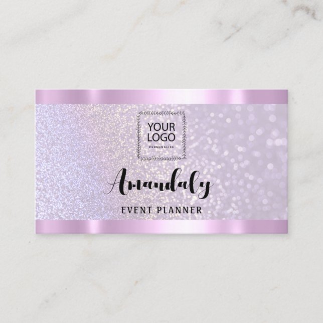 Esthetician Lash Nails Hair QR Code Logo Pink  Business Card (Front)