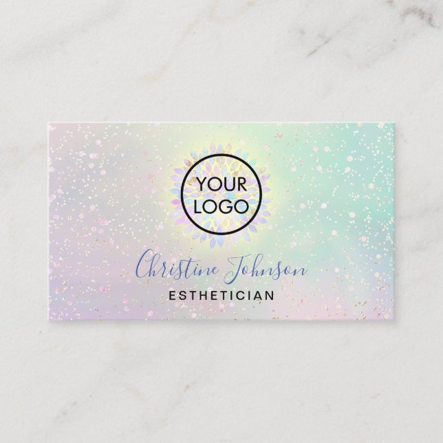 esthetician logo business card (Front)