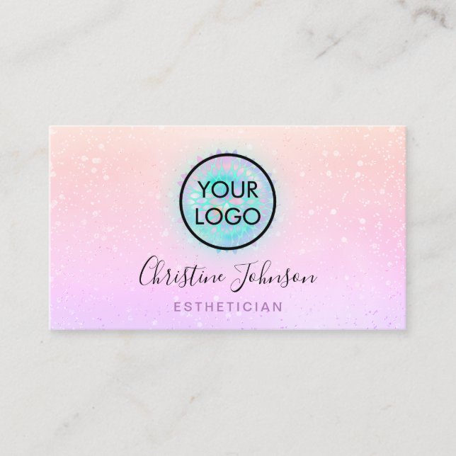 esthetician logo design business card (Front)