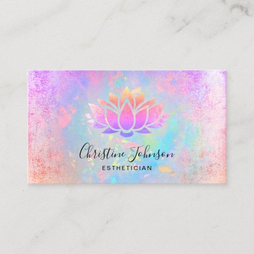 esthetician lotus design  business card