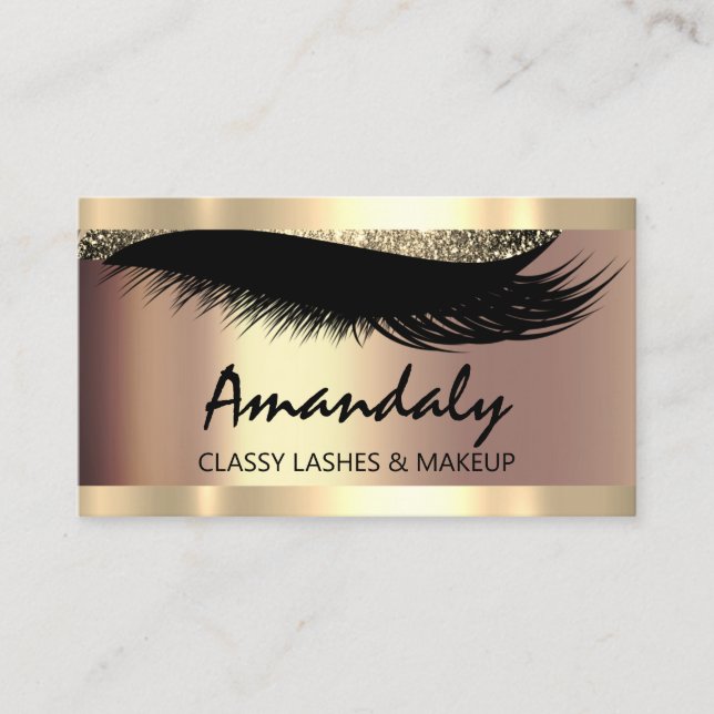 Esthetician Makeup Eyelashes VIP Appointment Card (Front)