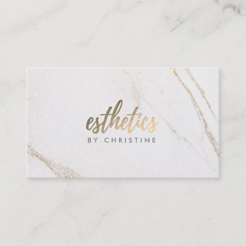 esthetician marble appointment card