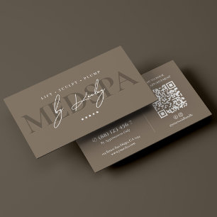 Esthetician MedSpa Beauty Signature Business Card