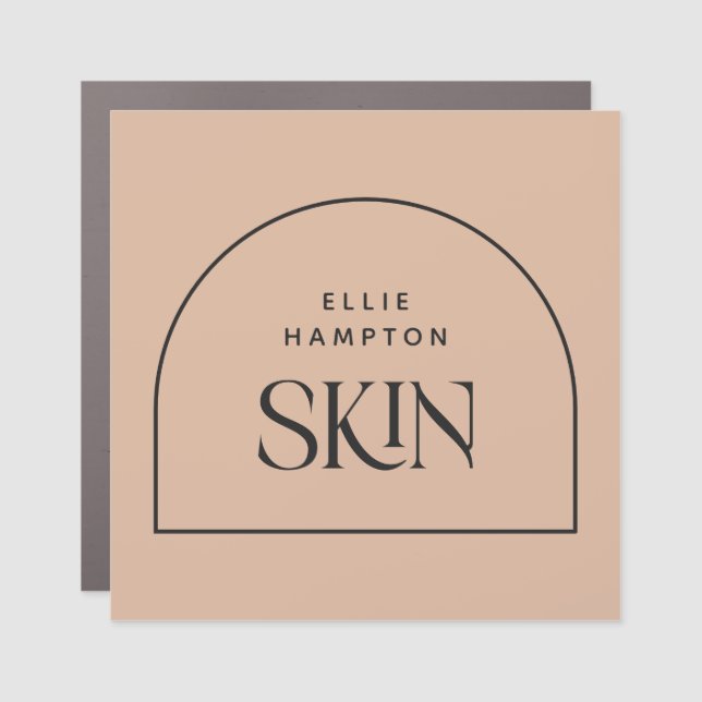 Esthetician Minimalist Blush Arch Beauty Business  Car Magnet (Front)