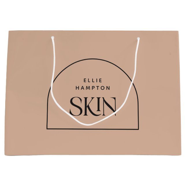 Esthetician Minimalist Blush Arch Beauty Business Large Gift Bag (Front)