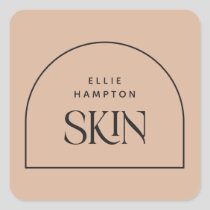 Esthetician Minimalist Blush Arch Beauty Business Square Sticker