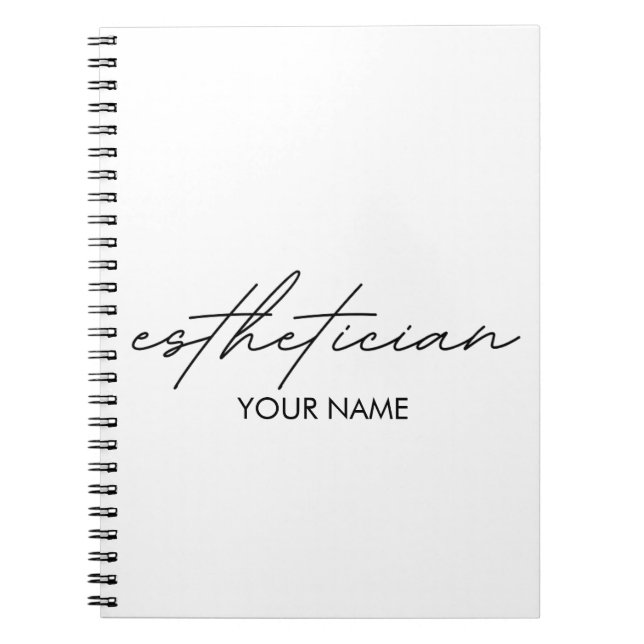 Esthetician Notebook - Personalized Gift (Front)