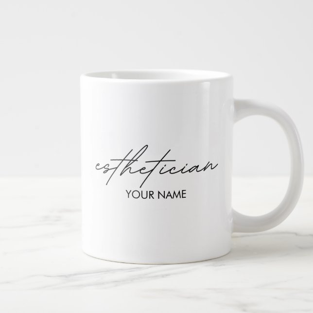 Esthetician Notebook - Personalized Gift Giant Coffee Mug (Right)