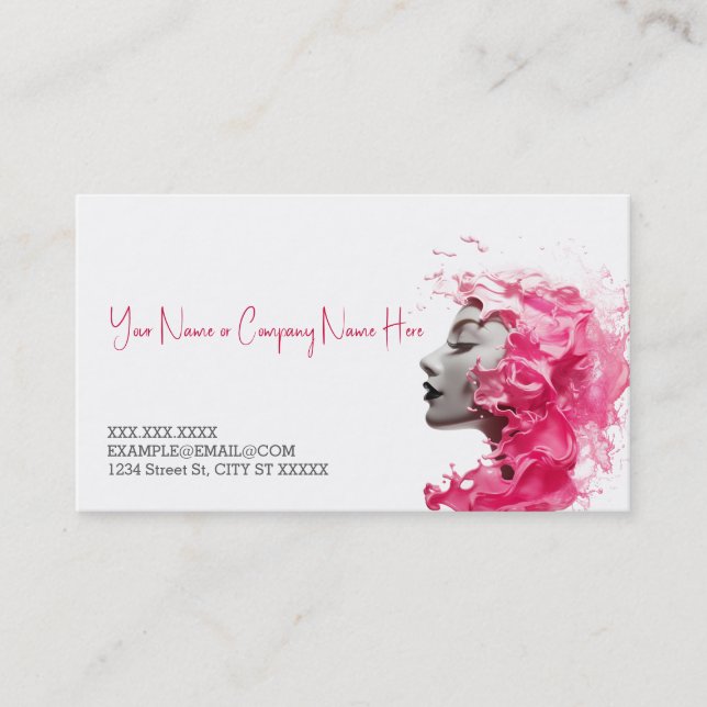 Esthetician or Hair Stylest Business Card (Front)