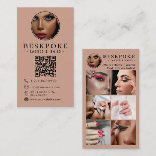 Esthetician Photo Feed Boho Social Media QR Code Business Card