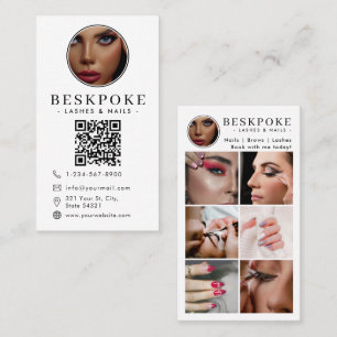 Esthetician Photo Feed Grid Social Media QR Code Business Card