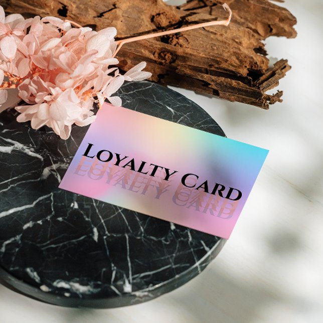 Esthetician Pink Holographic Iridescent Feminine Loyalty Card (Esthetician Pink Holographic Iridescent Feminine Loyalty Card)