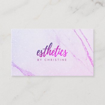 Esthetician Purple Marble Appointment Card by amoredesign at Zazzle