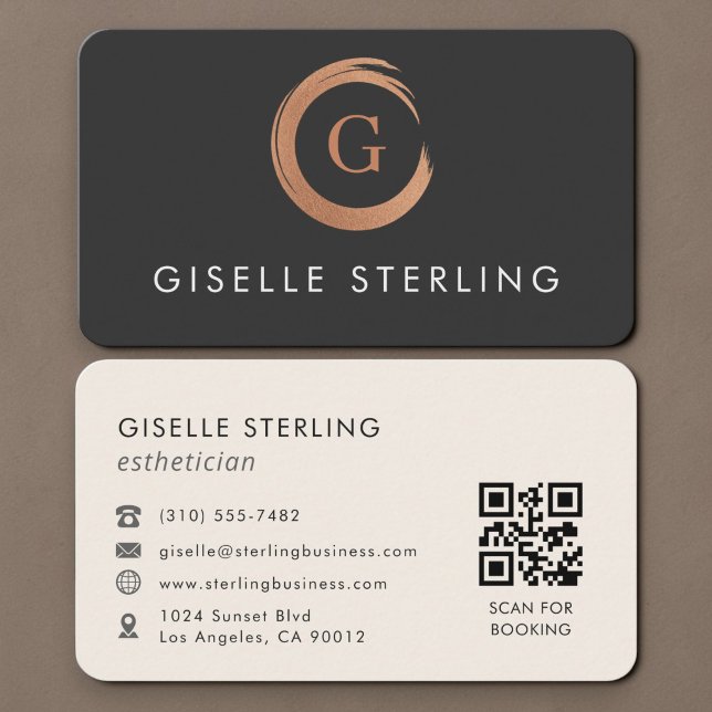 Esthetician QR Code  Business Card (Creator Uploaded)
