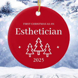 Esthetician Red 2026 Christmas Ornament