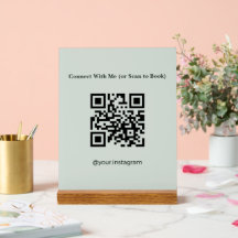 Esthetician Sage Green QR Code Booking