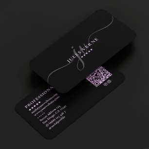 Esthetician Script Initials Med Spa Therapist Business Card