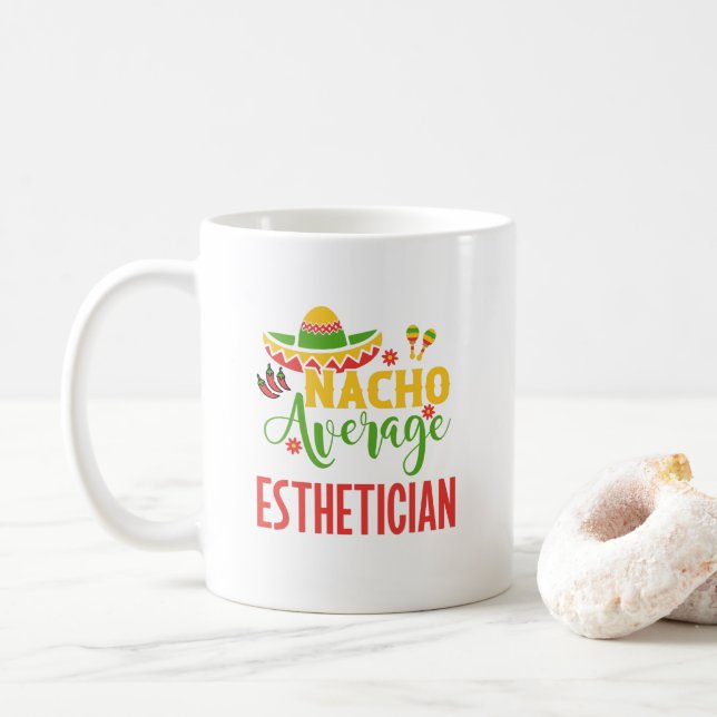 Esthetician Skin Care Beautician Cosmetologist Coffee Mug (With Donut)