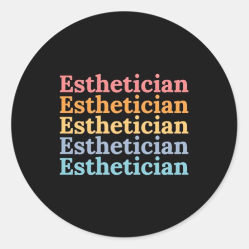 Esthetician Skin Care Classic Round Sticker