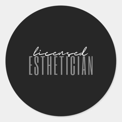 Esthetician Skin Care Classic Round Sticker