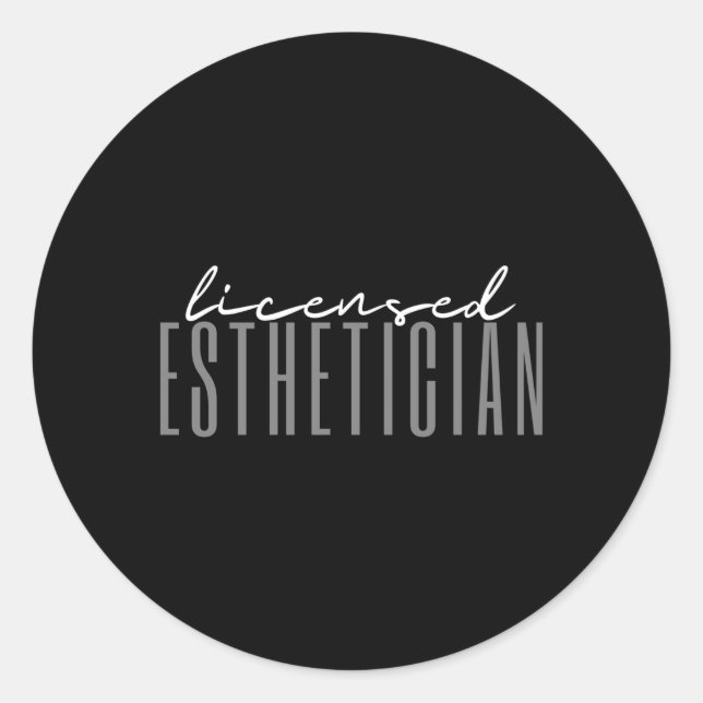 Esthetician Skin Care Classic Round Sticker (Front)