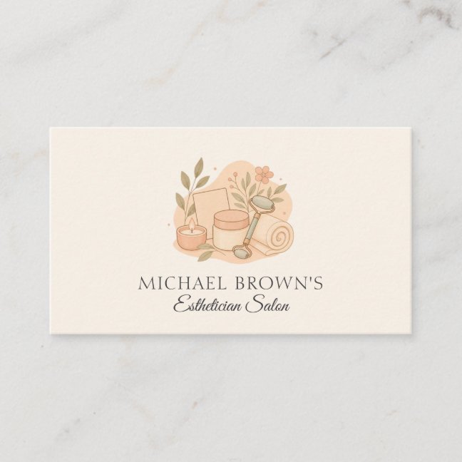 Esthetician Skincare Beauty Facial Spa Business Card