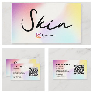 Esthetician Skincare Beauty Services Business Card