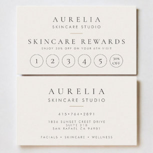 Esthetician Skincare Loyalty Card