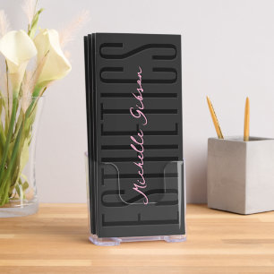 Esthetician Skincare Specialist Pink Black Brochure