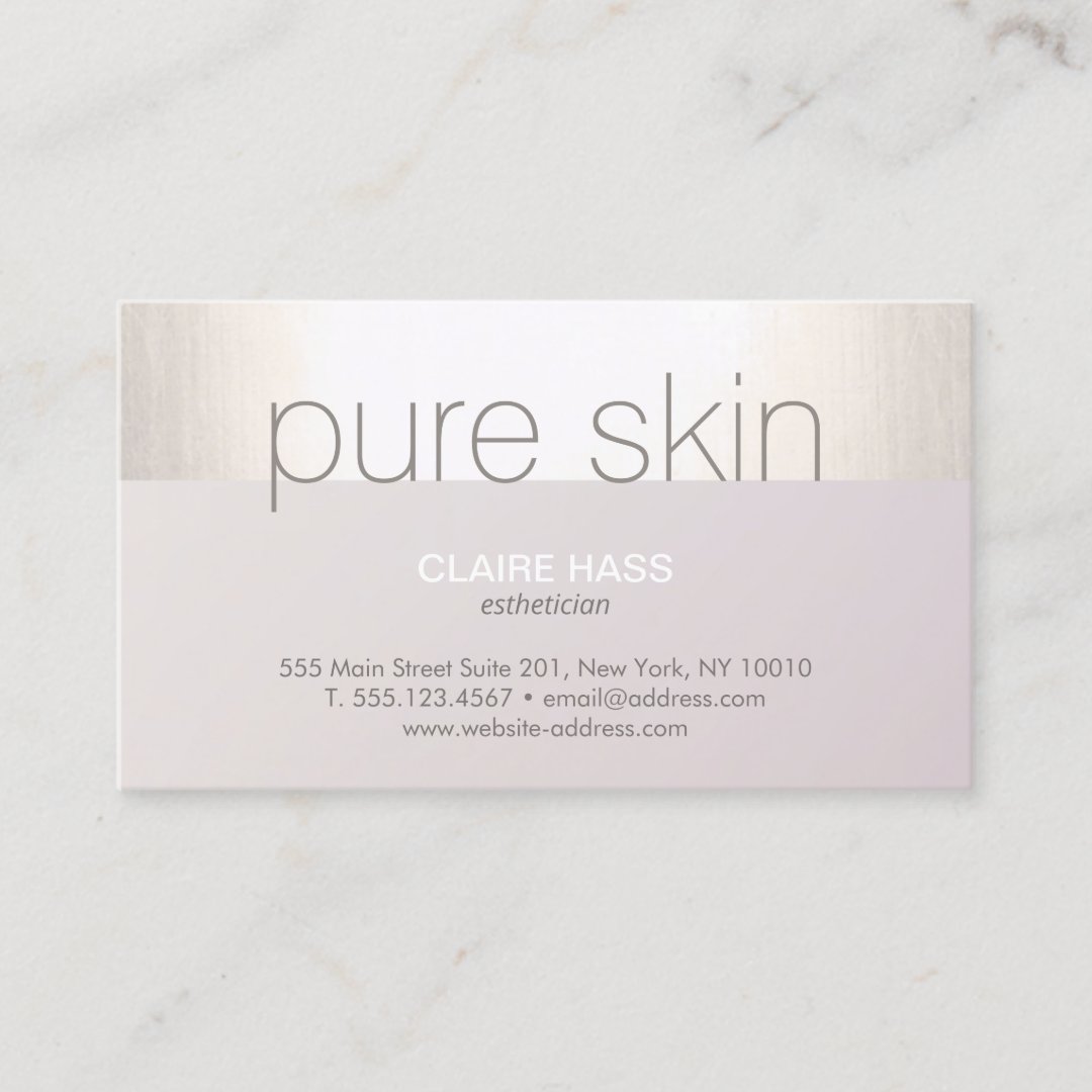 Esthetician Spa Salon Business Card | Zazzle