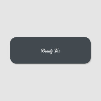Esthetician Typography Black White Gray Grey  Name Tag