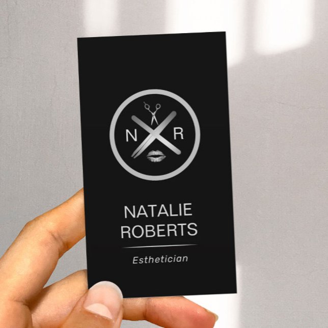 Esthetician Wax Stick & Twezzer Logo Beauty Salon Business Card (Creator Uploaded)